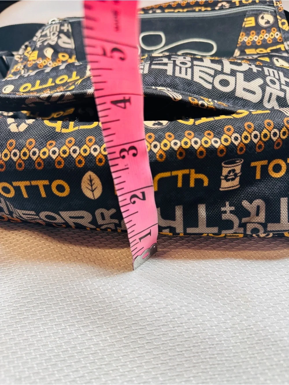 OTTO Black & Yellow Graphic Messenger Bag